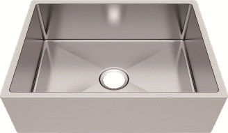 Rectangle Bathroom Sink Brushed Surface Treatment With Single Hole / Single Stainless Steel Kitchen S