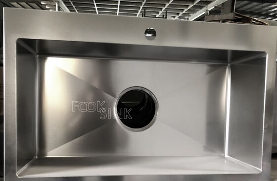Popular Korean Style Top Mount Sink 860x520mm Embossed Kitchen Sinks with 185mm Drain Hole Honeycomb Nano Sink Scratch Resistant Ss304 Stainless Steel Sink for Apartment Flat