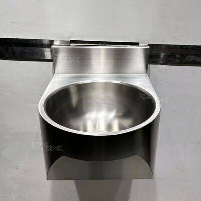 Factory 304 Stainless Steel Handmade Sinks School Outdoor Wall Mount Wash Basins Trough Lavatory Hand Washing Hand Brushed Surface Custom wash trough