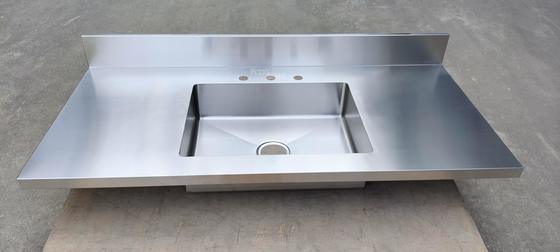 Roestvrijstalen 304/316 werkbladtafel commerciële spoelbak aanrecht
