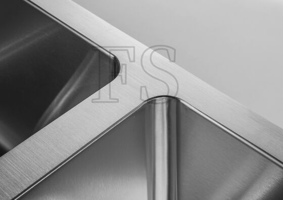 Hot Selling Stainless Steel 50/50 Double Bowl Kitchen Sinks manufacturer United States Standard Counter Sink Basin Lavabo De Cuisine