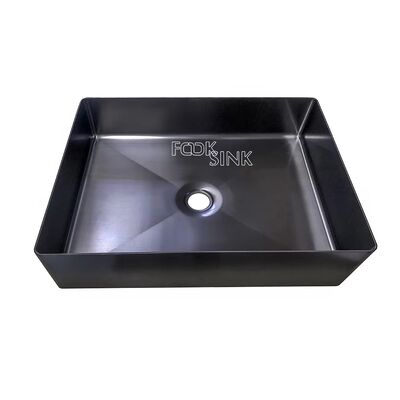 Zware badkamer gootsteen Stalinnestalen 304 Pvd Zwart Gouden Wasbecken Wasbecken Voor toilet Hotel Luxe boven de toonbank Badkamer gootstenen