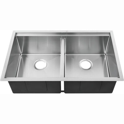Professionele Productie van Keuken Zinkens Enkele Dubbele Kom 16 Gauge Roestvrij Staal Zinkens Onderbouw Keuken Zinkens Bekken 33x20 Inch Rand Werkstation 10 Inch Diepe Onderbouw Zink