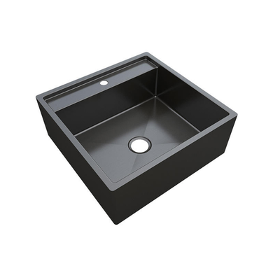 Customized Size Wash Basin Counter Top Art Design Nano Bathroom Sinks Pvd Black Golden Stainless Steel Sink For Toilet Hotel Restaurant