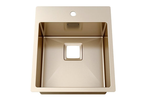 Luxurious Bathroom Sink Durable 18 Gauge Stainless Steel Material