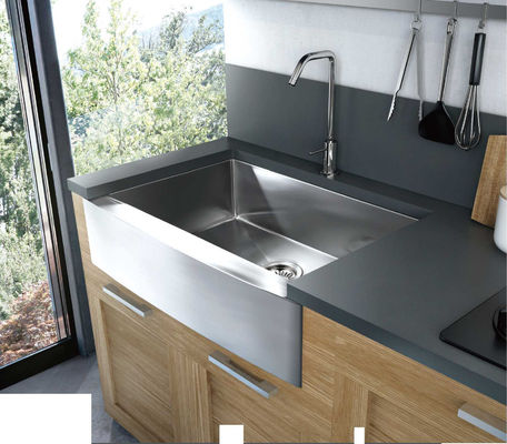 Handmade 33 Inch Apron Stainless Steel Kitchen Sink Easy Maintenance